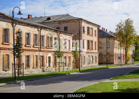 Ex Case Offiser nella Fortezza di Daugavpils, Lettonia Foto Stock
