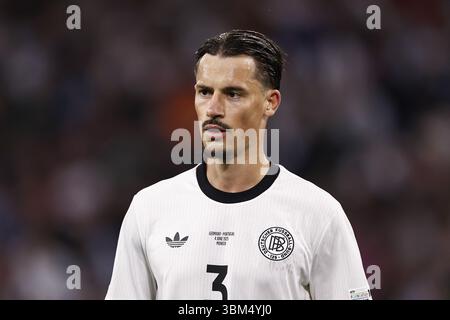 MUNCHEN - Robin Koch della Germania durante la semifinale della UEFA Nations League Germania contro Portogallo alla Munich Football Arena il 4 giugno 2025 a Monaco, Germania. ANP | Hollandse Hoogte | MAURICE VAN STEEN Foto Stock