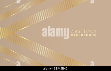 Sfondo astratto eleganti linee poly-dorate Design dello sfondo elegante, sfondo vuoto Illustrazione Vettoriale