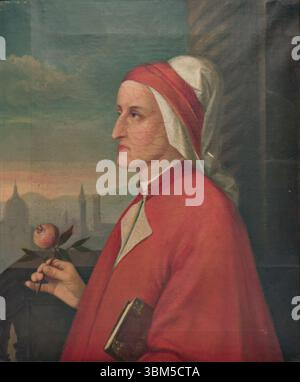 Leopoldo Toniolo - Ritratto di Dante Alighieri. Foto Stock