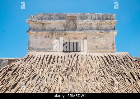Tulum, Messico. Rovine Maya e tempio Foto Stock