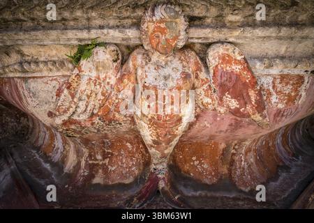 Fontana di pesce nel convento mercedario, chiesa di la Merced, Antigua Guatemala, dipartimento di Sacatepequez, Repubblica di Guatemala, America centrale Foto Stock
