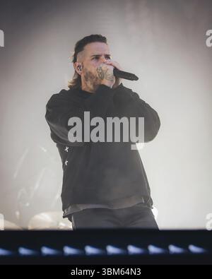 M. Shadows (Matthew Charles Sanders), cantante degli Avenged Sevenfold, live allo Zitadelle Spandau di Berlino il 21/06/2025 Foto Stock