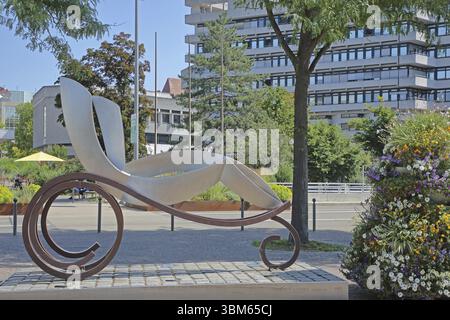 Bertha Benz memoriale di René Dantes 2017, memoria di Bertha Benz donna di Carl Benz con il primo viaggio in automobile motorizzata da Pforzheim a Mannheim Foto Stock