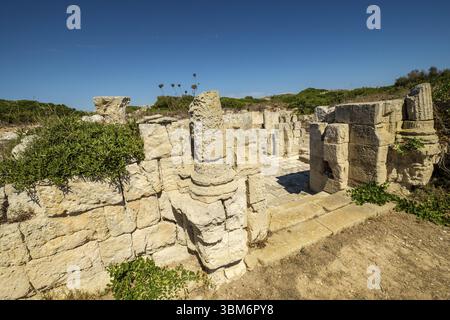 Vecchia cappella, castello di San Felipe, XVI secolo, foce del porto di Mahon, comune di Villacarlos, Minorca, isole baleari, Spagna, Europa Foto Stock