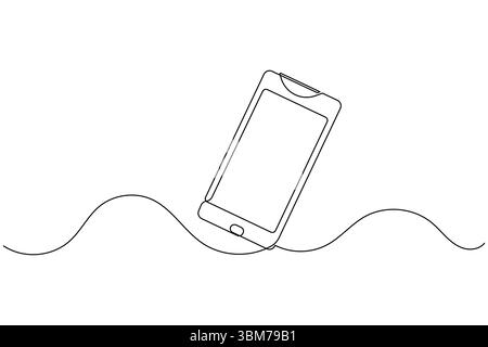 Semplice bolla vocale stile di disegno continuo a una linea per la comunicazione e il concetto di messaggistica Illustrazione Vettoriale