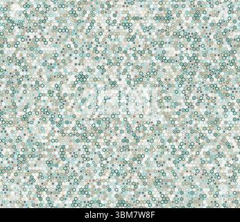 Sfondo a mosaico a nido d'ape. Elementi geometrici di vari stili e colori. Forme esagonali piccole. Modello a piastrelle. Sfondo senza interruzioni. Illustrazione Vettoriale