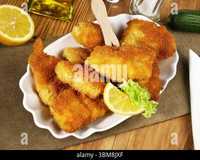 Pesce fritto pepite Foto Stock