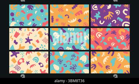 Sfondo decorativo con piastrelle minimaliste Illustrazione Vettoriale