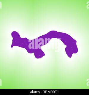 Forma Panama su sfondo sfumato. Mappa del paese con trama graffio. Poster di Panama vibrante. Interessante illustrazione vettoriale. Illustrazione Vettoriale