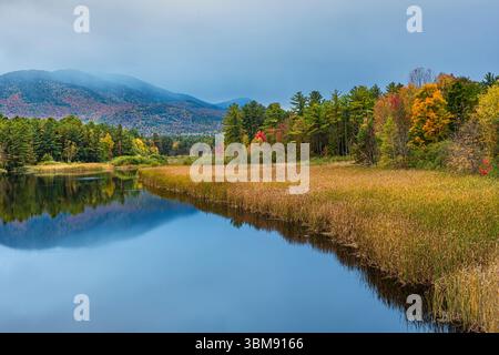 Percorri West Branch Ausable River, Wilmington, Essex Co., New York Foto Stock