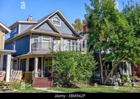 Calgary, Alberta - settembre 2022: Paesaggi urbani nel distretto Mission di Calgary Foto Stock