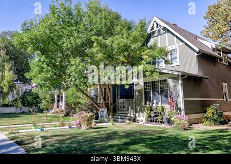 Calgary, Alberta - settembre 2022: Paesaggi urbani nel distretto Mission di Calgary Foto Stock