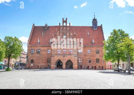 Rathaus, Markt, Jüterbog, Landkreis Teltow-Fläming, Brandeburgo, Deutschland *** Municipio, mercato, Jüterbog, distretto di Teltow Fläming, Brandeburgo, Germania Foto Stock