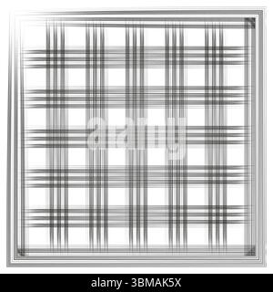 Motivo icona tessuto. Design a quadri nero. Illustrazione della trama geometrica. Simbolo di trama vettoriale. Illustrazione Vettoriale
