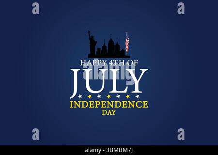 Festeggiamo la Freedom Creative Ways to Honor Independence Day questo 4 luglio Illustrazione Vettoriale