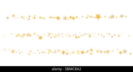 Coriandoli con stelle a colori. Banner effetto splash. Sfondo astratto vettoriale con gocce di pioggia sfocate per carta da parati, carta da imballaggio e sfondo Illustrazione Vettoriale