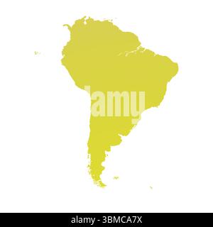 Mappa del Sud America, insegna silhouette. Mappa del mondo Globe. Illustrazione vettoriale isolata su sfondo trasparente. Continente latino-americano Illustrazione Vettoriale
