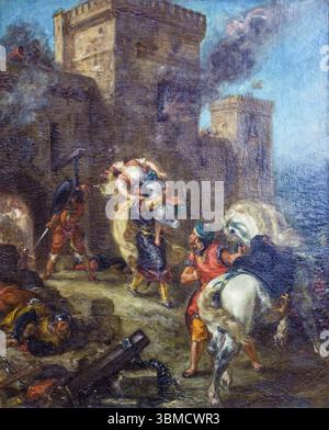 Il rapimento di Rebecca, Eugene Delacroix, Musee du Louvre, Musee National de France, Parigi, Francia, Europa Foto Stock