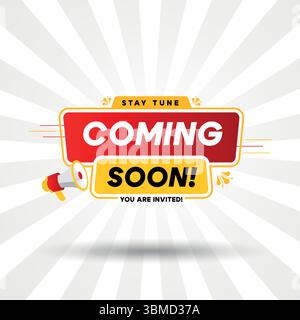 Prossimamente un invito a qualcosa di eccitante! Illustrazione Vettoriale