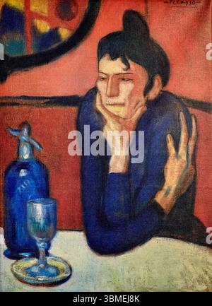 Francia, Yvelines, Croissy sur Seine, museo la Grenouillere, mostra Absinthe, il bevitore di assenzio, dipinto di Pablo Picasso (1881-1973) Foto Stock