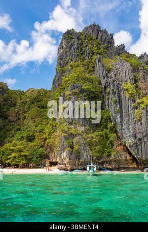 Filippine, Palawan, El Nido, Bacuit Bay, isola di Shimizu Foto Stock