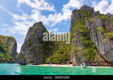 Filippine, Palawan, El Nido, Bacuit Bay, isola di Shimizu Foto Stock