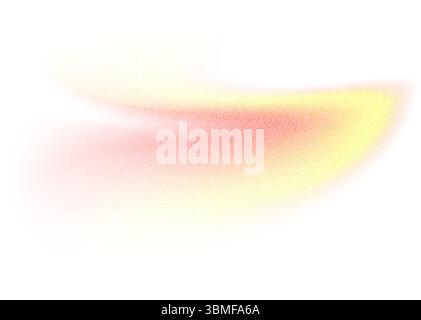 Forma sfumata astratta con disturbo, sfumatura di colore sfocata gialla, elemento di design vivace. Illustrazione Vettoriale