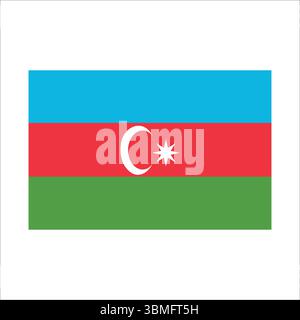 Bandiera dell'azerbaigian che ondeggia orgogliosamente, rappresentando l'identità nazionale Illustrazione Vettoriale