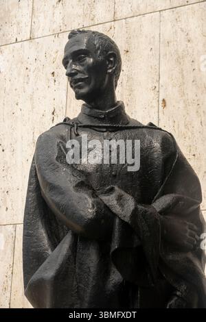 Statua di Don Juan Ruiz de Alarcon a Santo Domingo, Repubblica Dominicana Foto Stock