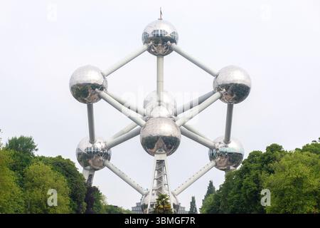 L'Atomium di Heysel Park, Heysel, città di Bruxelles (Bruxelles), regione Bruxelles-capitale, Regno del Belgio Foto Stock