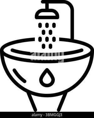 Icona per acqua, vasca Illustrazione Vettoriale