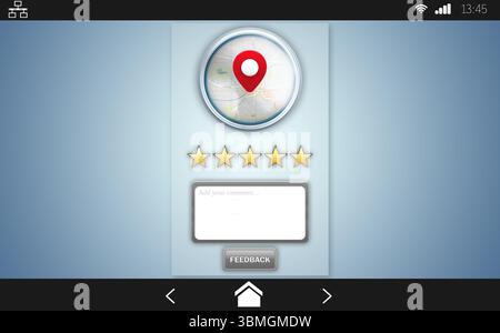 Schermata di un servizio di valutazione Foto Stock
