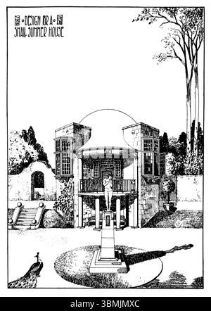 Disegna per una piccola casa estiva con giardino edoardiano di C e Jackson da Studio Magazine 1903 Foto Stock