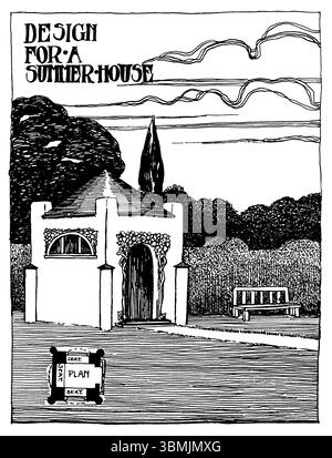 Disegna per una piccola casa estiva con giardino edoardiano di S C Ramsay da Studio Magazine 1903 Foto Stock