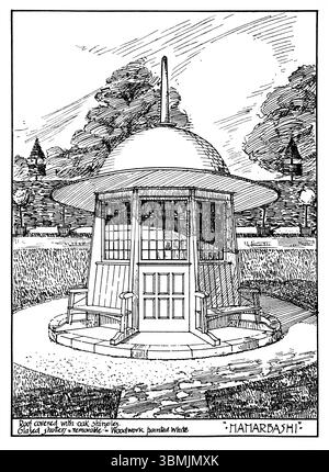 Progetto per una piccola casa estiva con giardino edoardiano di C P Carter da Studio Magazine 1903 Foto Stock