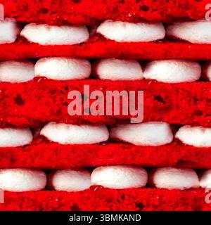 Consistenza fotografica 4K di torta al marshmallow con marmellata. Foto Stock