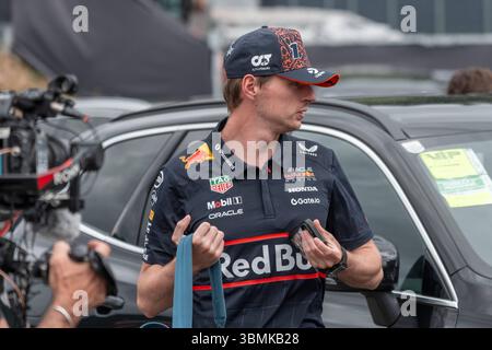 Spielberg, Austria. 27 giugno 2025. SPIELBERG, AUSTRIA - GIUGNO 27: Max Verstappen dei Paesi Bassi e Red Bull durante le prove libere davanti al Gran Premio di F1 d'Austria al Red Bull Ring il 27 giugno 2025 a Spielberg, Austria.250627 SEPA 19 010 - 20250627 PD5087 credito: APA-PictureDesk/Alamy Live News Foto Stock