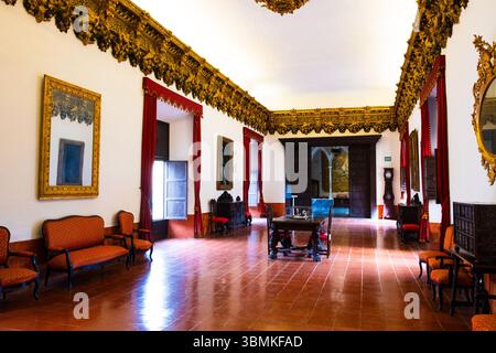 Palau Ducal dels Borja, il Palazzo Ducale di Gandia fu, dal XIV secolo, la residenza dei duchi reali di Gandía, e dal 1485, la Borja fa Foto Stock