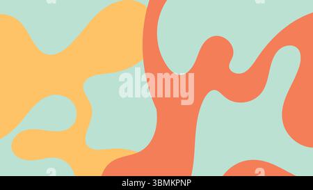 Sfondo astratto arancione fluido Illustrazione Vettoriale