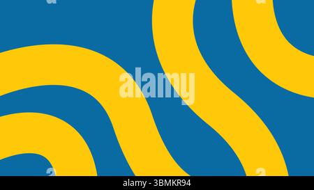 Onde gialle su sfondo blu Illustrazione Vettoriale