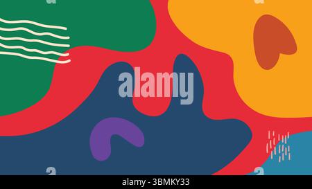 Sfondo astratto di spruzzi di colore espressivo Illustrazione Vettoriale