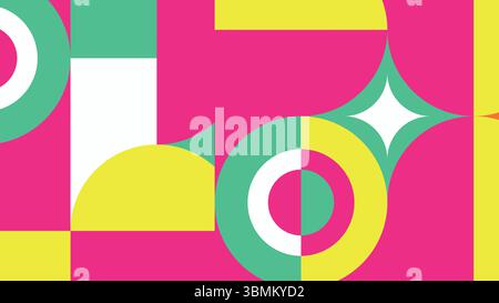 Sfondo geometrico a colori ispirato alla tecnologia Illustrazione Vettoriale