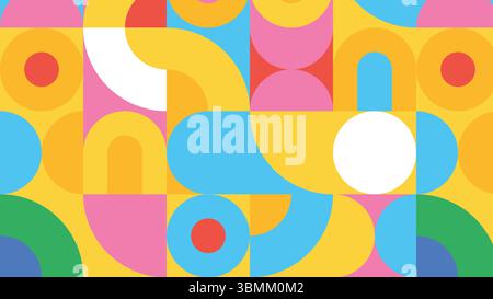 Allegro sfondo dalla forma curva Illustrazione Vettoriale