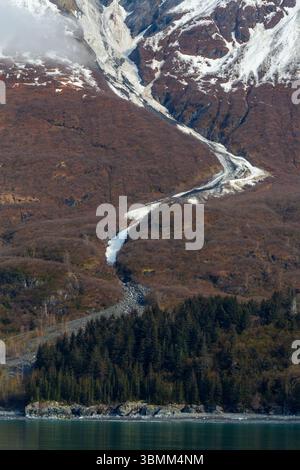 Disenchantment Bay, ghiacciaio Hubbard, Wrangell St. Elias National Park, Alaska orientale, Stati Uniti Foto Stock