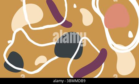 Sfondo blob astratto ochre Illustrazione Vettoriale