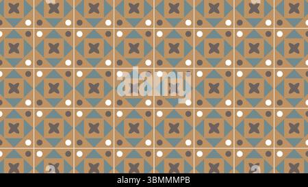 Sfondo a mosaico con diamanti floreali Illustrazione Vettoriale