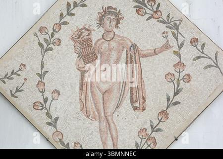 Arte antica mosaico romano 100 d.C. Foto Stock