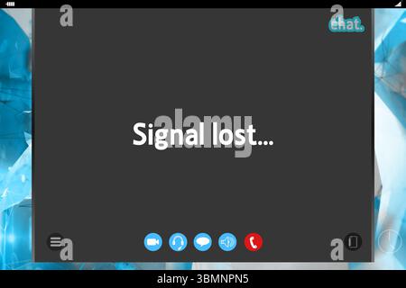 Visualizzazione del segnale dell'app di chat video persa Foto Stock