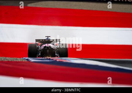 Spielberg, Austria. 27 giugno 2025. Il pilota francese del BWT Alpine F1 Team Pierre Gasly è visto in azione durante le prove libere del Gran Premio d'Austria di Formula 1 2025 sul Redbull Ring. (Foto di Luca Martini/SOPA Images/Sipa USA) credito: SIPA USA/Alamy Live News Foto Stock